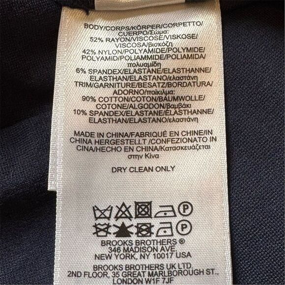 Brooks Brothers Women's Sheath Dress Size 14 Midi Short Sleeve Red White Blue - Picture 9 of 11